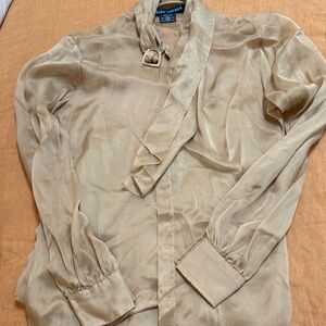 Ralph Lauren Blue label mulberry silk blouse and matching tank top